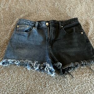 Almost famous black and blue jeans shorts